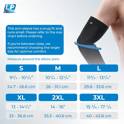 Vista 6 de LP SUPPORT 251Z - Manga de compresión para hombres/mujeres/jóvenes atletas, tendinitis, artritis, entrenamiento, fitness, baloncesto
