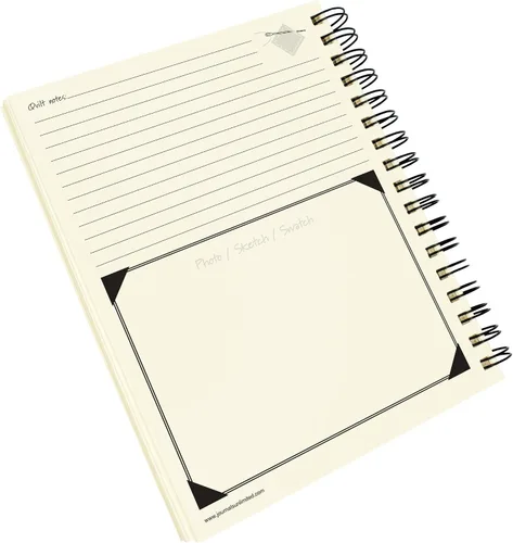 Vista 5 de Write it Down Series by Journals Unlimited, Guided Journal, Quilting, The Quilters Journal, tamaño completo 7.5 x 9 pulgadas, tapa dura de Kraft