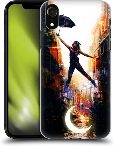 Vista 16 de Head Case Designs Officially Licensed Dave Loblaw Boy Painting Moon Clouds Sci-Fi and Surreal Hard Back Case Compatible with Apple iPhone XR