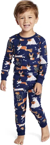 Vista 41 de Gymboree Conjunto de pijama unisex de algodón de Navidad de 2 piezas, niño grande, niño pequeño, gimnasio para bebé
