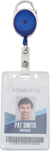 Vista 2 de Advantus Carretes retráctiles de identificación con mosquetón, colores surtidos, paquete de 20