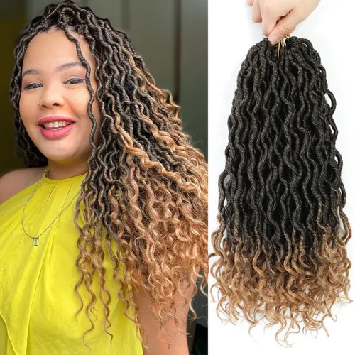 Vista 73 de Cabello Corto de Locs Falsos para Crochet Pre-Enrollado 12 Pulgadas 6 Paquetes Cabello de Locs de Diosa para Crochet Locs Falsos Suaves con Puntas