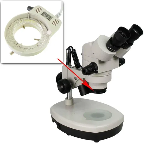 Vista 6 de AmScope LED-80S 80 - Anillo de luz LED compacto con atenuador incorporado