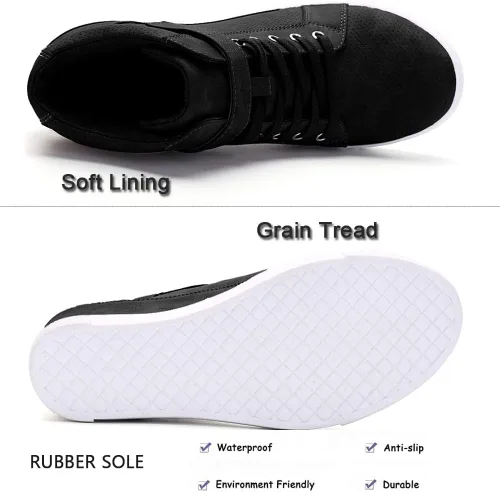Vista 6 de Athlefit - Tenis de mujer con agujetas y cuña Alta moda, Botines al tobillo