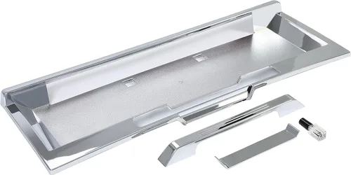 Vista 3 de KUAFU Marco de matrícula trasero compatible con Hummer H2 2003-2005, cubierta de bisel, moldura de plástico ABS cromado, juego de 3 piezas