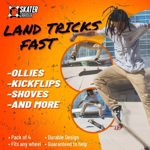 Vista 5 de SkaterTrainers- Skateboard Tricks Fast No Experience Needed- Fun, Safe, and Easy- Ollies, Kickflips and More- All Ages- Accessories Make Great