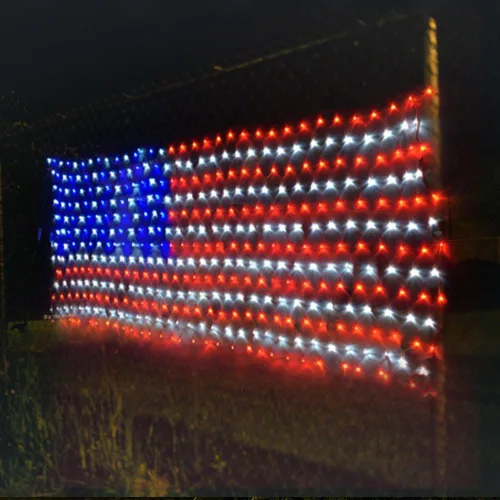 Vista 5 de XTF2015 - Cadena de luces LED de la bandera de los Estados Unidos, resistente al agua, para Navidad, festival, vacaciones, día de la independencia