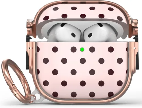 Vista 92 de Funda para AirPods Pro 2/1 con bloqueo de seguridad, compatible con Magsafe Negro + Blanco