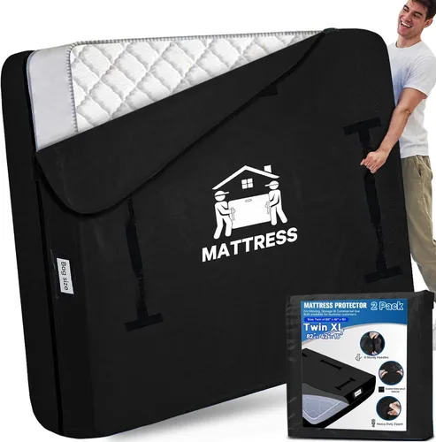 Vista 25 de Bolsas para Colchones para Mudanza, BETU Protector de Colchón Impermeable Funda de Colchón Tamaño Full Bolsas de Almacenamiento con 8 Asas Azul