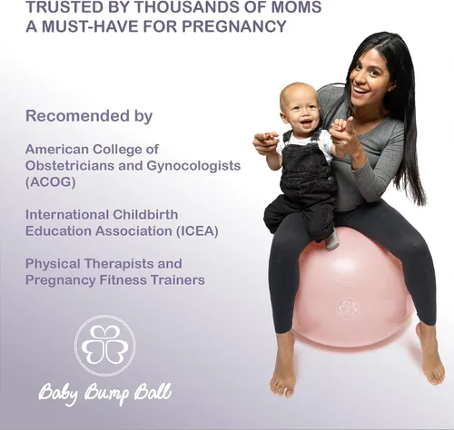Vista 7 de Pelota de parto Baby Bump para embarazo y parto Bola de maternidad, yoga, pilates y ejercicio Diseño antiestallido y antideslizante