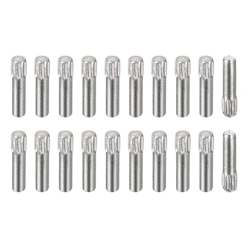Vista 41 de uxcell Pasadores de acero inoxidable 304 de 0.05 x 0.236 pulgadas, 20 pines de cabeza moleteada con extremo biselado plano, clavijas de madera
