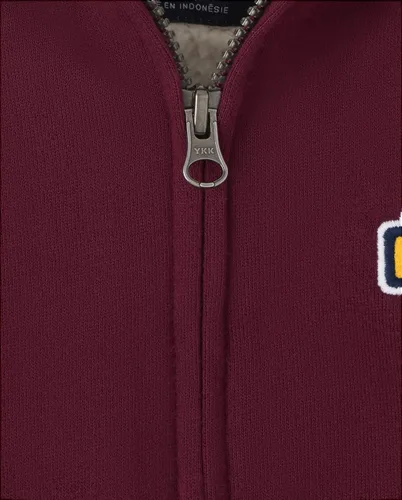 Vista 2 de The Childrens Place Sudadera con capucha de manga larga para niños con forro de sherpa y cremallera frontal