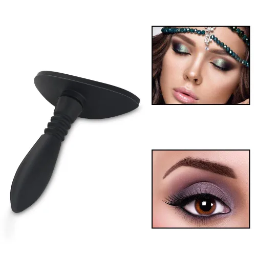 Vista 7 de Aplicador de silicona para sombra de ojos, herramienta de sombra de ojos flexible reutilizable para ahumar y maquillaje, plantilla de maquillaje