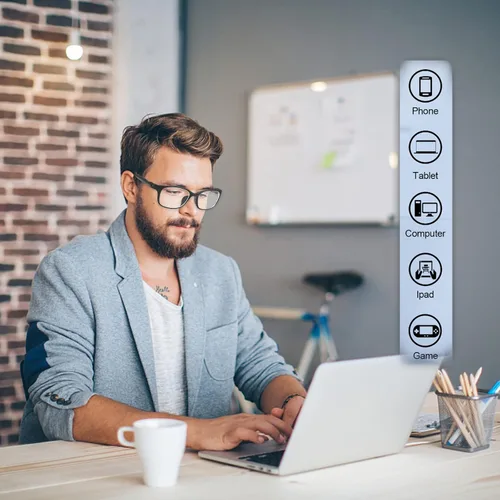 Vista 6 de Gafas de miopía para hombres y mujeres, gafas de miopía retro, gafas de visión corta antiluz azul