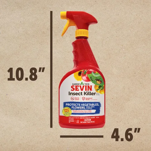 Vista 13 de Sevin Insecticida Listo para Usar 32 oz Mata al contacto, más de 700 insectos listados, espray de control de plagas, agita y rocía