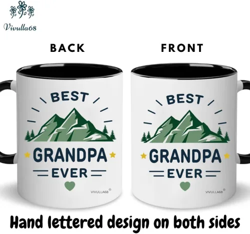 Vista 7 de Juego de tazas de café para los mejores abuelos, regalo de tazas para abuelos, ideas de regalos de nietos, nietos, anuncio de nuevo abuelo, Navidad