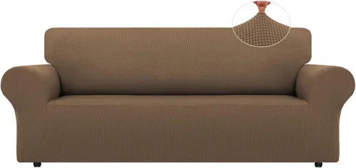 Vista 25 de LURKA Fundas elásticas para silla y sofá de 1 pieza, Fundas para sofá con protector elástico en la parte inferior para niños y perros