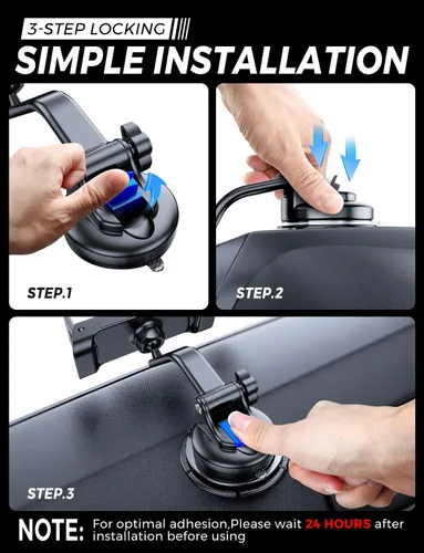 Vista 7 de eSamcore Soporte para Tablet para Salpicadero de Coche, Soporte de Montaje en Parabrisas para iPad y Soporte Plegable para Teléfono con Abrazadera