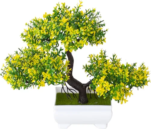 Vista 14 de Árbol Bonsái Artificial Pino Nube Planta Biónica Interior Pequeñas Plantas Falsas Decoración Jardín Zen Escritorio Casa Escritorio Oficina Baño