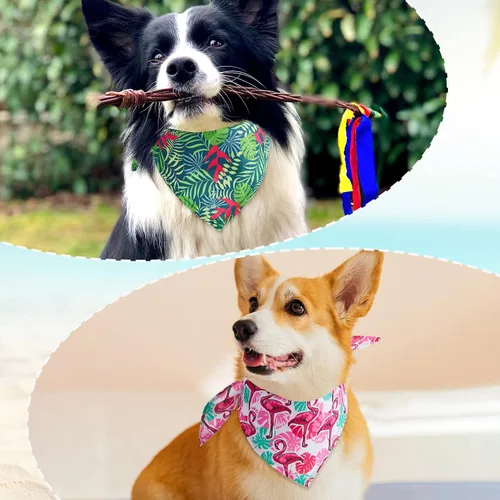 Vista 7 de Paquete de 72 bandanas para perros a granel de búfalo a cuadros para gato, bufanda de verano, bufanda triangular, baberos para baba de fruta