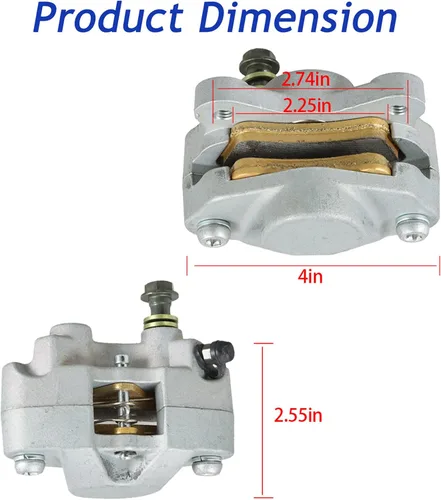 Vista 3 de Silscvtt Pinzas de freno delanteras y traseras con pastillas de repuesto para ArcticCat 250 375 400 300 454 500 0402-010 0402-011