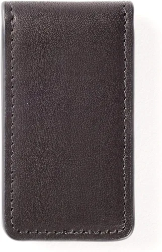 Vista 5 de Leatherology Black Oil Clip magnético para dinero para hombre