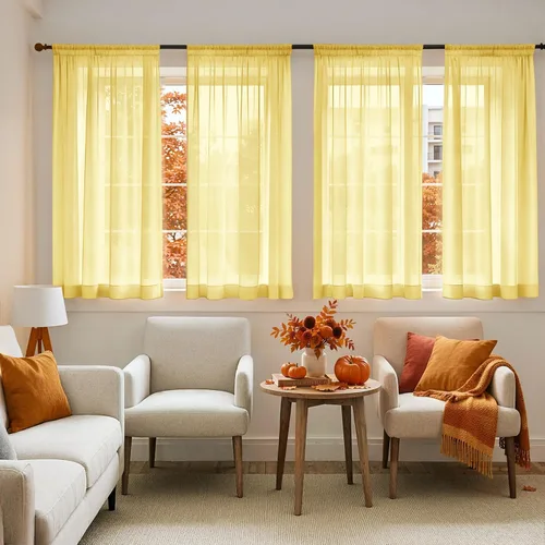 Vista 63 de MIULEE Cortinas traslúcidas marrón oscuro de 96 pulgadas de largo, 4
