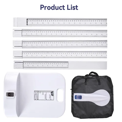 Vista 6 de Tetuga Medidor de Altura Médico Portátil Estadiómetro Barra de Altura 8-82 pulg/20-210 cm/Unidad con cm y pulg, Herramienta de Medición de Altura