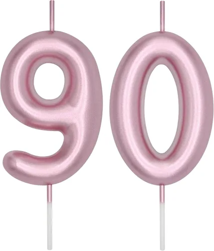 Vista 207 de DERVENTA Vela con números de 2.36 pulgadas, decoración perfecta para cumpleaños, brunch, postre, pastel, 1 pieza (número 0 rosa)