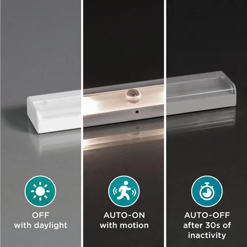Vista 5 de Brilliant Evolution Luces de escalera LED inalámbricas 6 unidades - Luz LED con sensor de movimiento - Luces de armario operadas por batería - Luz