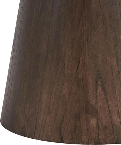 Vista 5 de 47.24'' Round Modern Style Wood Dining Table for Kitchen, Living Room, Cafe, Stylish Leisure Desk with Sturdy Cylindrical Base, for Small Spaces