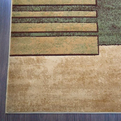 Vista 4 de Home Dynamix Tribeca Mason - Juego de 3 alfombras (3 unidades), color marrón y verde Marrón/Verde