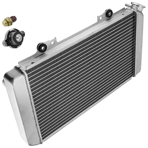 Vista 6 de Caltric Radiador compatible con Yamaha Grizzly 660 Yfm660F Yfm-660F 2002-2004 con sensor de calor