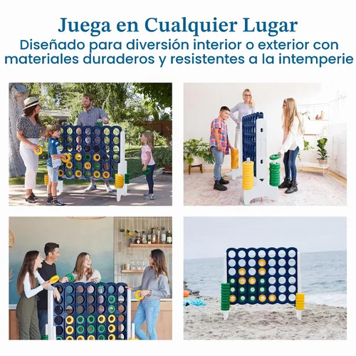 Vista 4 de ECR4Kids Jumbo 4-To-Score, Juego Gigante, Azul/Dorado
