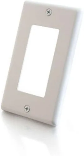 Vista 8 de C2G 03721 Placa de pared Keystone de dos puertos, color blanco
