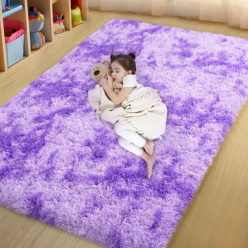 Vista 30 de qulint Alfombra negra para dormitorio, alfombra de área pequeña de 2 x 3 pies para habitación de niños, alfombra suave y mullida para sala de estar