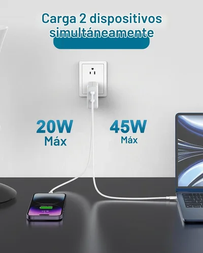 Vista 3 de Cargador para MacBook Air MacBook Pro 13 14 15 16 pulgadas 2024 2023 2022 2021 2020 2019, M1 M2 M3, iPad Pro Air Mini, iPhone 15 Pro Max Plus