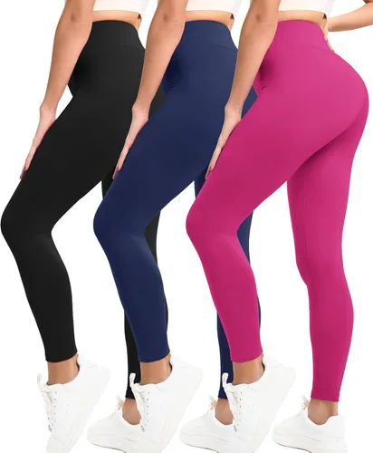 Vista 12 de Natural Feelings Buttercloud - Paquete de 3 leggings para mujer, cintura alta, pantalones de yoga suaves como la mantequilla, para uso diario