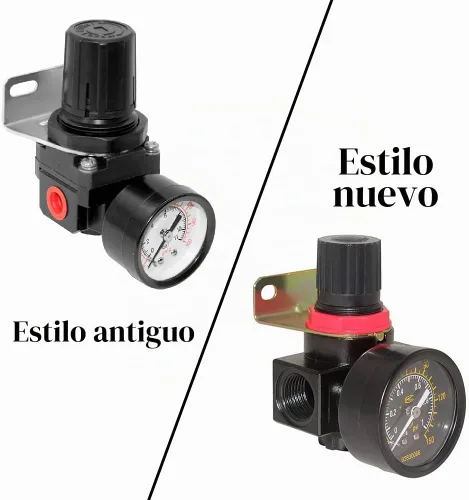 Vista 8 de Beduan BR4000 Compresor de Aire Regulador Combo 1/2" NPT, Drenaje Manual con Soporte, Calibre
