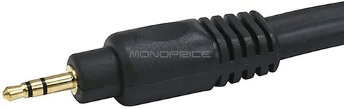 Vista 3 de Cable de audio Monoprice - 1.5 pies - Negro Premium estéreo macho a 2RCA macho 22AWG, chapado en oro