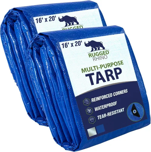Vista 19 de RUGGED RHINO Lona resistente 100% impermeable para todo tipo de clima, lonas resistentes a la temperatura UV de 5 mil, cubierta multiusos de alta