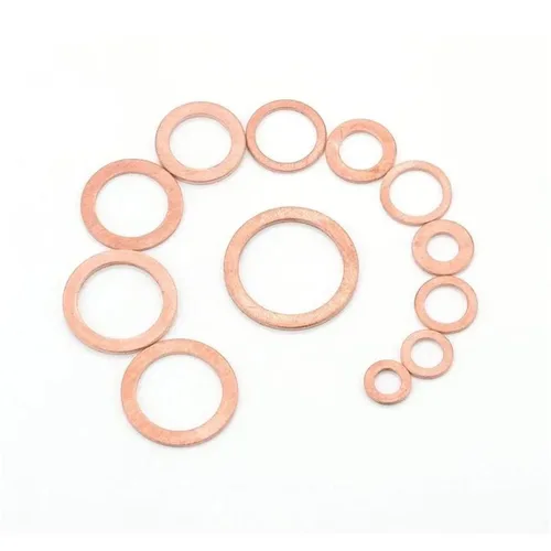 Vista 5 de Flat Copper Washers 400/300/280/200/150/100Pcs O Ring Copper Gaskets Flat Ring Seal Kit Assortment Car Sealing Rings with Case(100Pcs M4-M14)