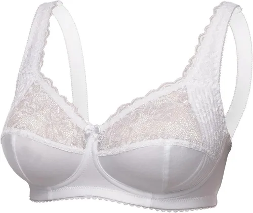 Vista 7 de frugue Sujetador reductor de encaje sin varillas para mujer, talla grande