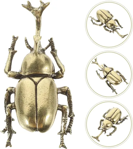 Vista 5 de IMIKEYA Escarabajo modelo Escarabajo Té para mascotas Vintage Té Artesanía de mascotas Estatua de la vendimia Escultura de animales pequeños