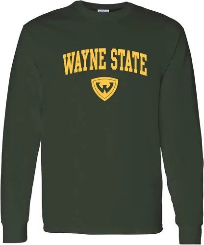 Vista 39 de NCAA oficial de College – University Team Color Arco Logo Manga Larga