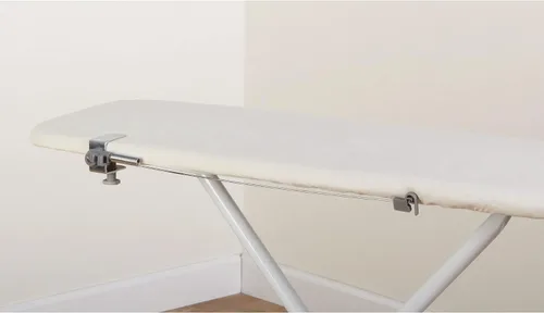 Vista 2 de Household Essentials Cable de hierro con abrazadera para tablas de planchar, varita de resorte flexible de 20 pulgadas, uso de mano derecha