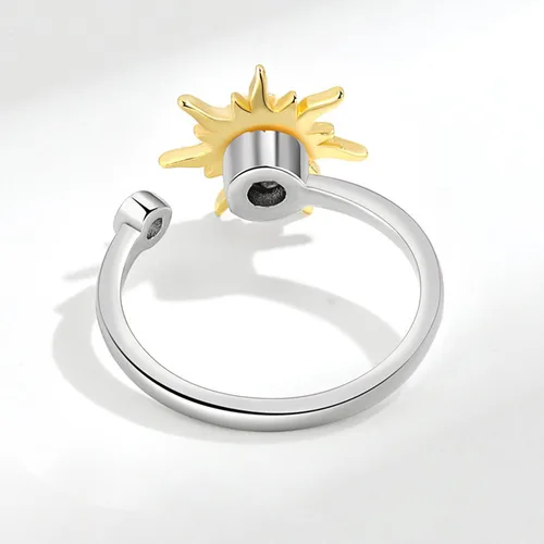 Vista 87 de Anillo de plata 925, anillos de plata ajustables para mujer, anillos de pulgar abiertos, anillos de circonio, anillos ajustables, anillos abiertos