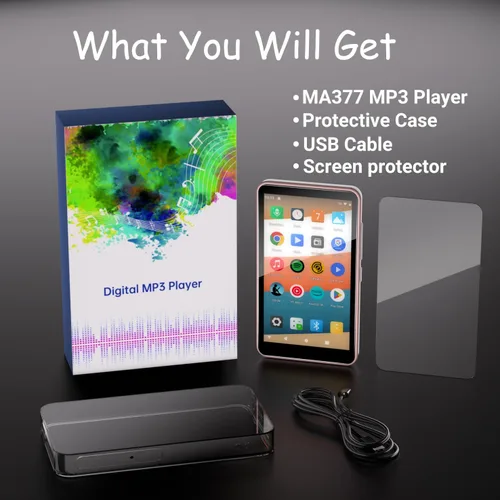 Vista 9 de Reproductor de MP3 con Bluetooth y WiFi, Android 9.0 de 144 GB, pantalla táctil de 4 pulgadas, reproductor MP3 y MP4 dgtenk Kids para Spotify