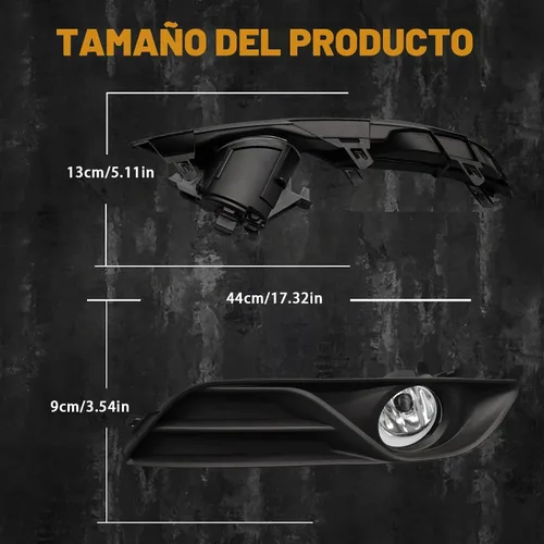 Vista 5 de Luces antiniebla compatibles con Nissan Sentra 2013 2014 2015 lente transparente parachoques conducción luces antiniebla par + cableado + kit