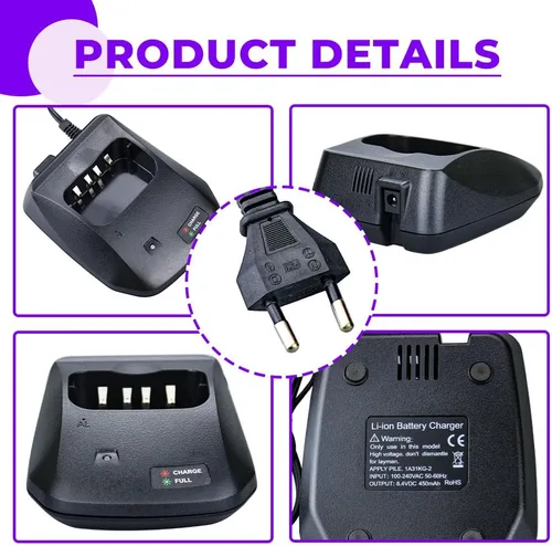 Vista 6 de Cargador de batería 1A17KG-3 para Wouxun KG-1,408.8 lbs-1,452.8 lbs-1,474.9 lbs-1,519.0 lbs-1,541.0 lbs-1,765.9 lbs-UVD1P KG-UV2D KG-UV6D Estación